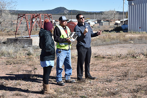 Construction crew meeting